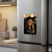 Modern Script Name Class of 2026 Photo Graduation Magnet