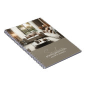 Modern Script Name Custom Photo Interior Designer Notizblock (Rechte Seite)