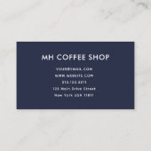 Modern Script Navy Einfach Treuekarte (Rückseite)