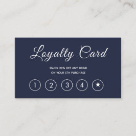 Modern Script Navy Einfach Treuekarte