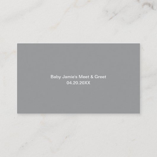 Modern Script Neutral Baby Shower Book Request Begleitkarte (Rückseite)