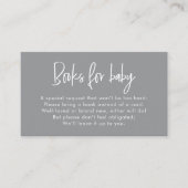 Modern Script Neutral Baby Shower Book Request Begleitkarte (Vorderseite)