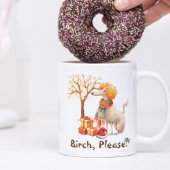 Modern Script Niedlich Dog Wasserfarbe Weihnachten Zweifarbige Tasse