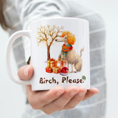 Modern Script Niedlich Dog Wasserfarbe Weihnachten Zweifarbige Tasse