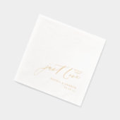 Modern Script Nothing Fancy Just Love Wedding Servietten Mit Folie (Links)