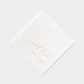 Modern Script Nothing Fancy Just Love Wedding Servietten Mit Folie (Rechts)