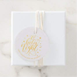 Modern Script O Heilige Nacht Weihnachten Geschenkanhänger