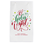 Modern Script O Heilige Nacht Weihnachten Kleine Geschenktüte (Vorderseite)