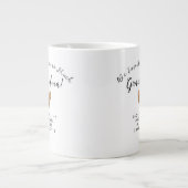Modern Script Oma Rose Gold Herz mit Namen Jumbo-Tasse (Vorderseite)