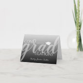 Modern Script Ombre Abschluss Glückwunsch Karte (Vorderseite)