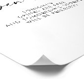 Modern Script Open Bar Sign Poster (Ecke)