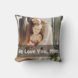 Modern Script Overlay 1 Foto Happy Mothers Day Kissen