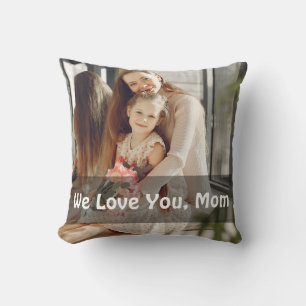 Modern Script Overlay 1 Foto Happy Mothers Day Kissen