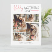 Modern Script Overlay 4 Foto Happy Mothers Day (Stehend Vorderseite)