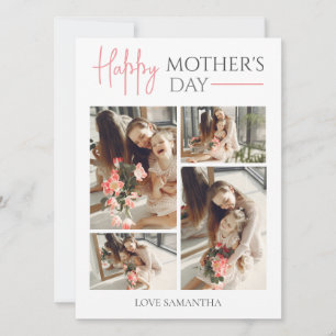 Modern Script Overlay 4 Foto Happy Mothers Day