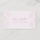 Modern Script Pale Blush Pink Therapist Visitenkarte (Vorderseite)