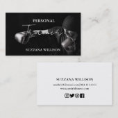 Modern Script Personal Fitness Coach Trainer Photo Visitenkarte (Vorne/Hinten)