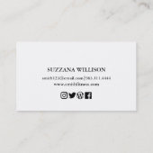 Modern Script Personal Fitness Coach Trainer Photo Visitenkarte (Rückseite)