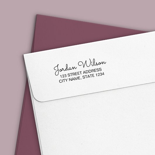 Modern Script Personal Zuhause Address Permastempel