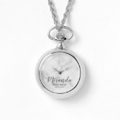 Modern Script Personalisiert Bridesmaid Armbanduhr (Vorderseite)