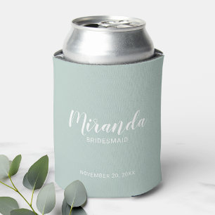 Modern Script Personalisiert Bridesmaid Dosenkühler