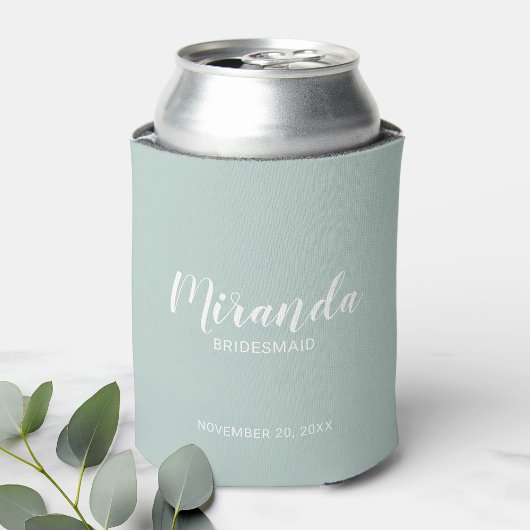 Modern Script Personalisiert Bridesmaid Dosenkühler