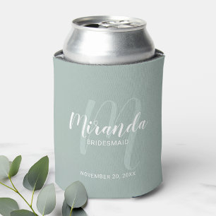Modern Script Personalisiert Bridesmaid Dosenkühler