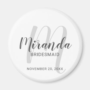 Modern Script Personalisiert Bridesmaid Magnet