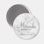 Modern Script Personalisiert Bridesmaid Magnet (Vorderseite/Rückseite)