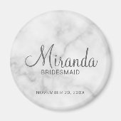 Modern Script Personalisiert Bridesmaid Magnet (Vorne)