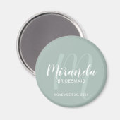 Modern Script Personalisiert Bridesmaid Magnet (Vorderseite/Rückseite)