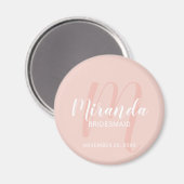 Modern Script Personalisiert Bridesmaid Magnet (Vorderseite/Rückseite)