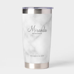Modern Script Personalisiert Bridesmaid Name Thermobecher