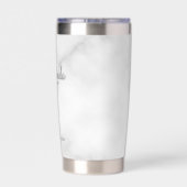 Modern Script Personalisiert Bridesmaid Name Thermobecher (Rückseite)