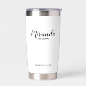Modern Script Personalisiert Bridesmaid Name Thermobecher (Links)