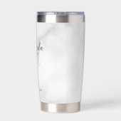 Modern Script Personalisiert Bridesmaid Name Thermobecher (Rückseite)