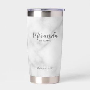 Modern Script Personalisiert Bridesmaid Name Thermobecher