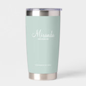 Modern Script Personalisiert Bridesmaid Name Thermobecher (Links)