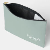 Modern Script Personalisiert Bridesmaid Name Zubehörtasche (Offen)