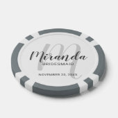 Modern Script Personalisiert Bridesmaid Pokerchips (Einzeln)