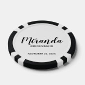 Modern Script Personalisiert Bridesmaid Pokerchips (Einzeln)