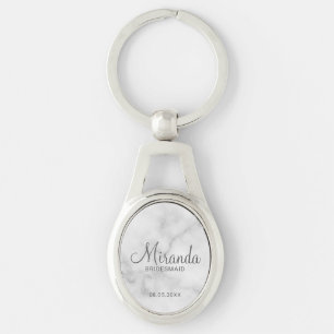 Modern Script Personalisiert Bridesmaid Schlüsselanhänger