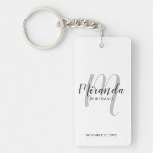 Modern Script Personalisiert Bridesmaid Schlüsselanhänger