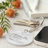 Modern Script Personalisiert Bridesmaid Schlüsselanhänger (Vorderseite rechts)