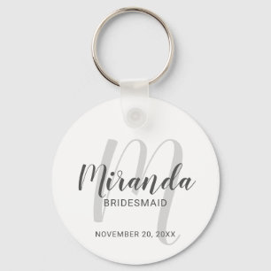 Modern Script Personalisiert Bridesmaid Schlüsselanhänger