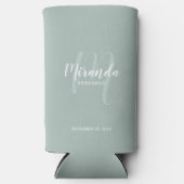 Modern Script Personalisiert Bridesmaid Selters Dosenkühler (Vorderseite)