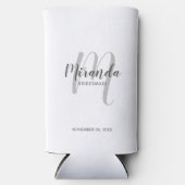 Modern Script Personalisiert Bridesmaid Selters Dosenkühler (Vorderseite)