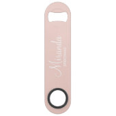 Modern Script Personalisiert Bridesmaid Speed Flaschenöffner (Vorderseite)