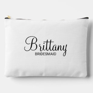 Modern Script Personalisiert Bridesmaid Zubehörtasche