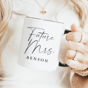 Modern Script Personalisiert Future Mrs. Tasse